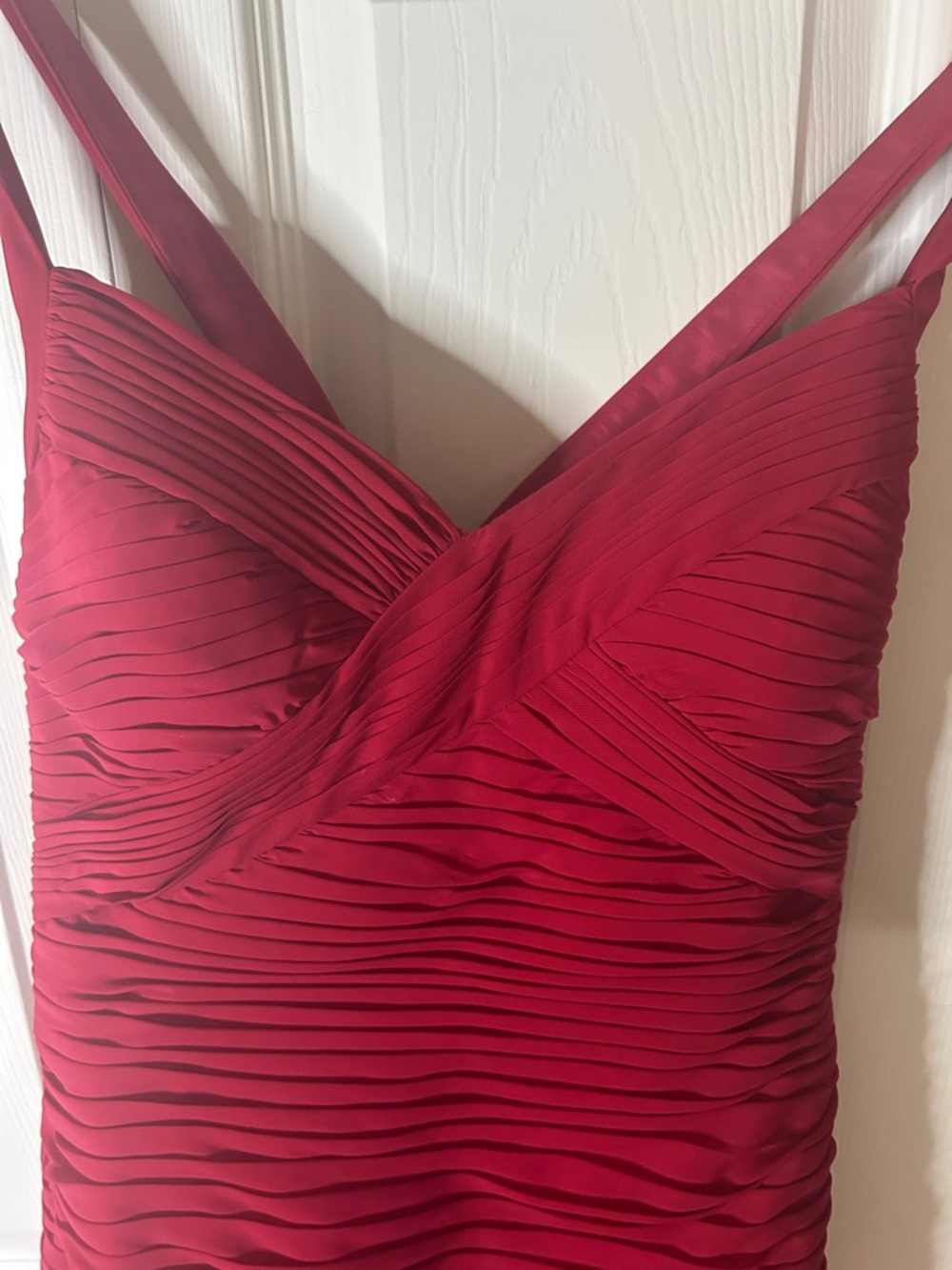 Cache Red Ruched V-Neck Mini Dress - Picture 5 of 5